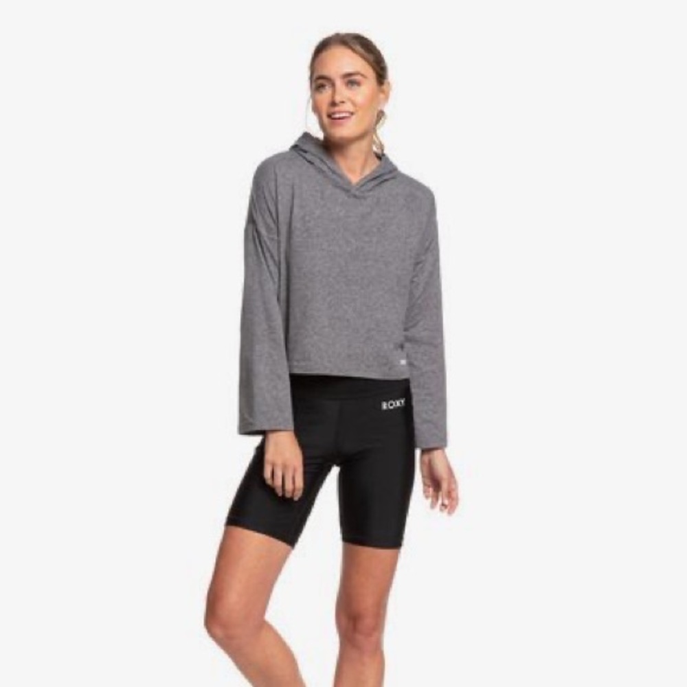 Roxy Behind The Sun Long Sleeve Hooded Cropped Sports Top